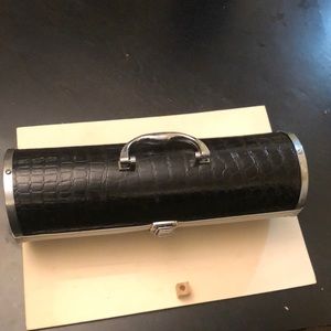 Leather silver wine bottle Holder